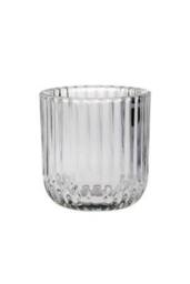 KDMD Clear Darcie Rounded Base Glass Tealight Holder 8cm 10 Pack