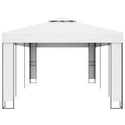 Berkfield Home Gazebo with Double Roof 3x6 m White - thumbnail 3