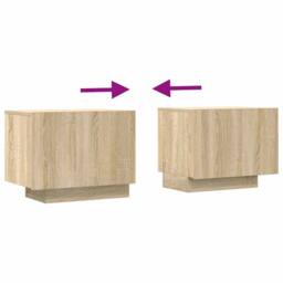 Berkfield Home TV Cabinet Sonoma Oak 100x35x40 cm Engineered Wood in Light Tan - Size: 100 x 35 x 40 cm - thumbnail 8