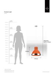 Orsina Chrome Bell Shaped Pendant Light in Orange - thumbnail 2