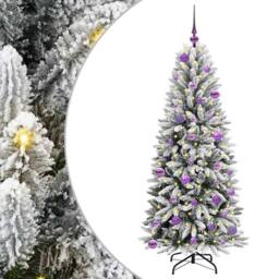 Berkfield Home Artificial Christmas Tree with 150 LEDs White 63 x 63 x 150 cm - thumbnail 2