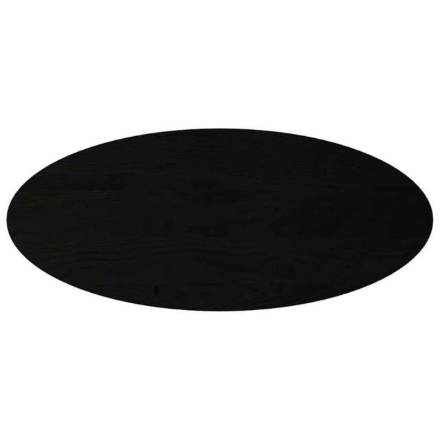 Berkfield Home Table Top Dark Brown 140x60x2 cm Solid Wood Oak Oval - Size: 140 x 60 x 2 cm - image 1