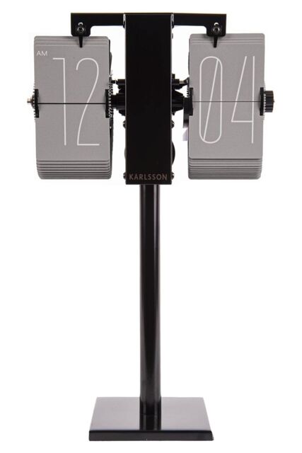PRESENT TIME Karlsson No Case Mini Flip Clock Rack - Black/Grey in Black - image 1