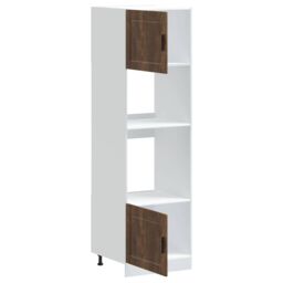 Berkfield Home Oven Cabinets 2 pcs Porto Smoked Oak Engineered Wood in Brown - thumbnail 5