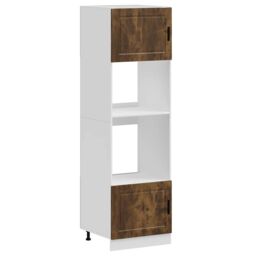 Berkfield Home Oven Cabinets 2 pcs Porto Smoked Oak Engineered Wood in Brown - thumbnail 2
