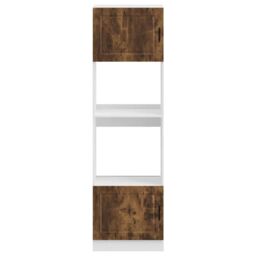 Berkfield Home Oven Cabinets 2 pcs Porto Smoked Oak Engineered Wood in Brown - thumbnail 4