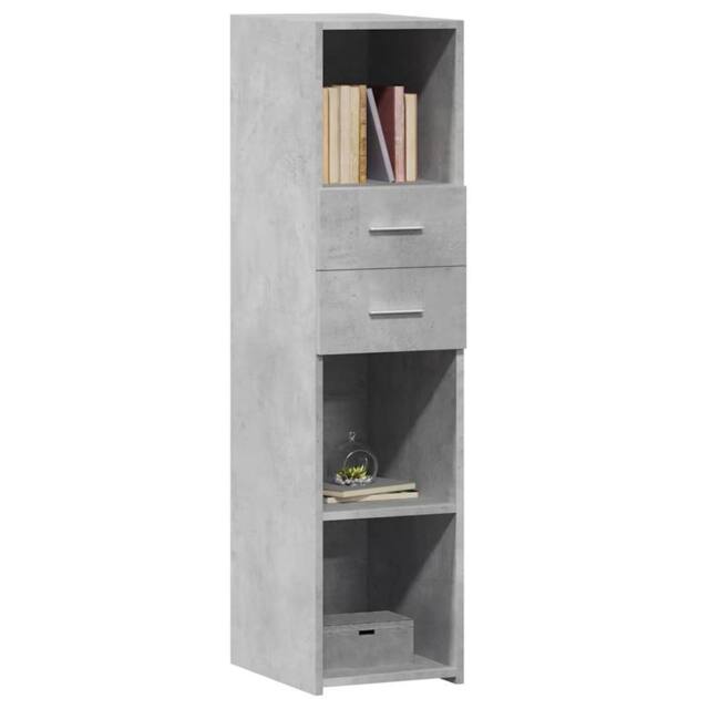 Berkfield Home Highboard Concrete Grey 30x42.5x124 cm Engineered Wood - image 1