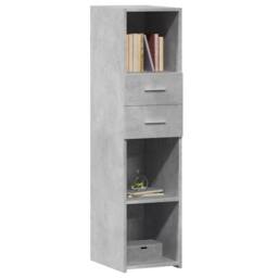 Berkfield Home Highboard Concrete Grey 30x42.5x124 cm Engineered Wood - thumbnail 1