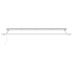 Berkfield Home Retractable Awning Manual Blue & white White 350 x 200 cm - thumbnail 9