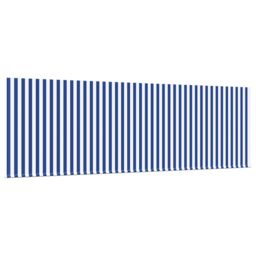 Berkfield Home Retractable Awning Manual Blue & white White 350 x 200 cm - thumbnail 4