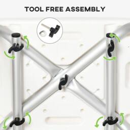 NESTLUNE Shower Stool for Elderly Disabled Adjustable in Green - thumbnail 3