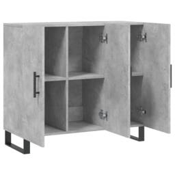 Berkfield Home Sideboard Concrete Grey 90x34x80 cm Engineered Wood - Size: 90 x 34 x 80 cm - thumbnail 5