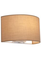 Harper Living Wall Wash Light with Switch Semi-Circle Taupe Fabric Shade