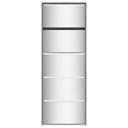 Berkfield Home Shoe Cabinet with Mirror 5-Layer Grey Sonoma 63x17x169.5 cm - thumbnail 5