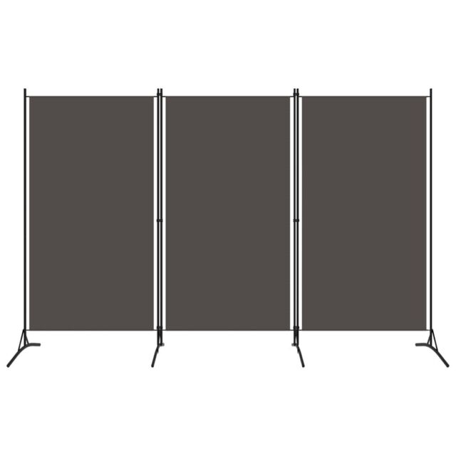 Berkfield Home 3-Panel Room Divider Anthracite 260x180 cm in Grey - image 1