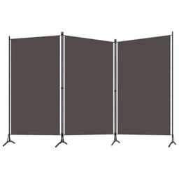 Berkfield Home 3-Panel Room Divider Anthracite 260x180 cm in Grey - thumbnail 2