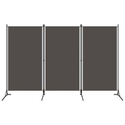 Berkfield Home 3-Panel Room Divider Anthracite 260x180 cm in Grey - thumbnail 1