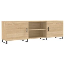 Berkfield Home TV Cabinet Sonoma Oak 150x30x50 cm Engineered Wood in Brown - Size: 150 x 30 x 50 cm - thumbnail 2
