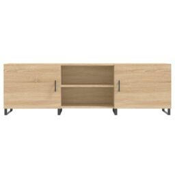 Berkfield Home TV Cabinet Sonoma Oak 150x30x50 cm Engineered Wood in Brown - Size: 150 x 30 x 50 cm - thumbnail 5