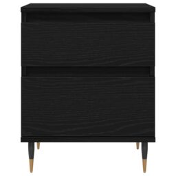 Berkfield Home Bedside Cabinets 2pcs Black Oak 40x35x50 cm Engineered Wood - Size: 40 x 35 x 50 cm - thumbnail 7