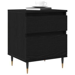 Berkfield Home Bedside Cabinets 2pcs Black Oak 40x35x50 cm Engineered Wood - Size: 40 x 35 x 50 cm - thumbnail 3