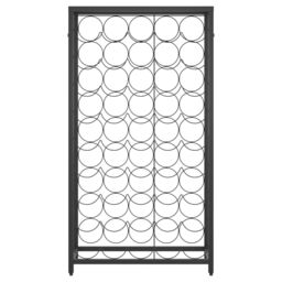 Berkfield Home Wine Rack for 45 Bottles Black 54x18x100 cm Wrought Iron - Size: 54 x 18 x 100 cm - thumbnail 3