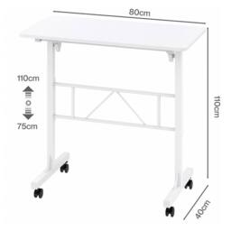 Levede Height Adjustable Standing Desk Office Workstation for PC Laptop in White - thumbnail 4