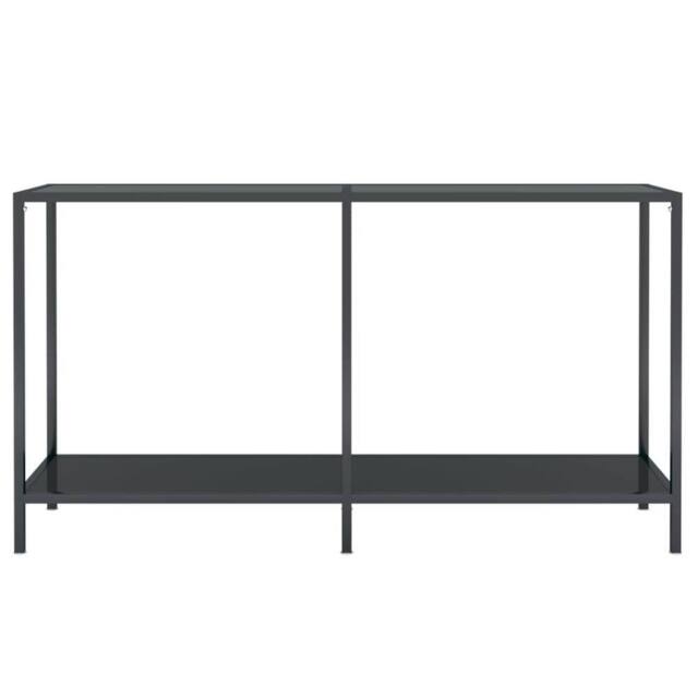 Berkfield Home Stylish Console Table Black 140x35x75.5 cm Tempered Glass - image 1