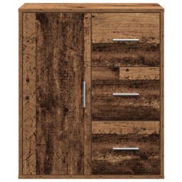 Berkfield Home Sideboard with Drawer with Shelf with Storage with Door Old wood 60 x 31 x 70 cm Engineered wood in Brown - thumbnail 6