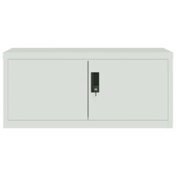 Berkfield Home File Cabinet Light Grey 90x40x180 cm Steel - Size: 90 x 40 x 180 cm - thumbnail 4