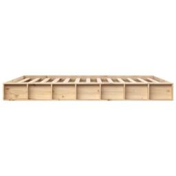 Berkfield Home Bed Frame 120x200 cm Solid Wood in Light Tan - Size: Small Double - thumbnail 5