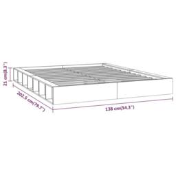 Berkfield Home Bed Frame 120x200 cm Solid Wood in Light Tan - Size: Small Double - thumbnail 8