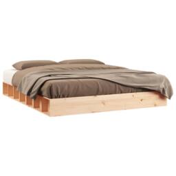 Berkfield Home Bed Frame 120x200 cm Solid Wood in Light Tan - Size: Small Double