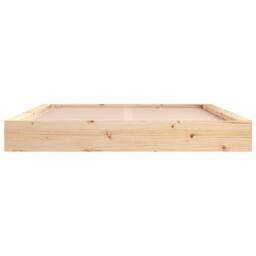Berkfield Home Bed Frame 120x200 cm Solid Wood in Light Tan - Size: Small Double - thumbnail 4