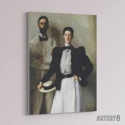 "Artery8 Mr & Mrs Stokes Portrait Sargent Canvas Wall Art Print - Size: W18"" x H24""" - thumbnail 2