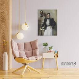 "Artery8 Mr & Mrs Stokes Portrait Sargent Canvas Wall Art Print - Size: W18"" x H24""" - thumbnail 3