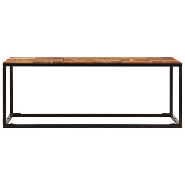 Berkfield Home Durable Coffee Table 110x60x40 cm Solid Acacia Wood & Steel in Brown - Size: 110 x 60 x 40 cm - image 1