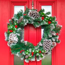 Marco Paul 50cm Luxury Christmas Wreath with Pinecones & Berries in Green - thumbnail 1