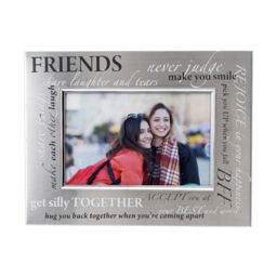 Happy Homewares Modern Collage Friends Themed Picture Frame in Brushed Silver Finish - thumbnail 3