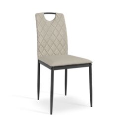 More4Homes Haydon Extending Dining Table & Chairs- White Marble Effect Table Top w Black Legs + Monza Linen Dining Chair Set Of 6 in Beige - thumbnail 6