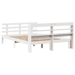 Berkfield Home Bed Frame with Headboard without Mattress White 120x200 cm - Size: Small Double - thumbnail 8