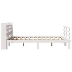 Berkfield Home Bed Frame with Headboard without Mattress White 120x200 cm - Size: Small Double - thumbnail 7