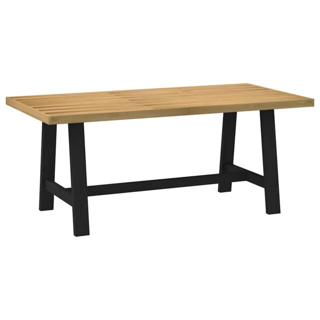 Berkfield Home Dining Table NOAIN A-Shaped Legs 180x90x75 cm Solid Wood Pine in Brown - Size: 180 x 90 x 75 cm - image 1