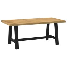 Berkfield Home Dining Table NOAIN A-Shaped Legs 180x90x75 cm Solid Wood Pine in Brown - Size: 180 x 90 x 75 cm - thumbnail 1