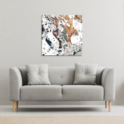 Benjamin Tate Design Bronze Marble (Canvas Print) / 46 x 46 x 4cm in Natural - Size: 46 x 46 x 4 cm - thumbnail 1