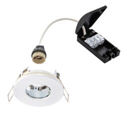 Netlighting Speculo LED Fire Rated 1 Light Bathroom Recessed Light Matt White Glass IP65 - thumbnail 3