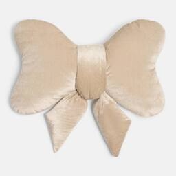 OHS Bow Shaped Velvet Scatter Cushion Xmas Decorative Plush Pillow in Natural - thumbnail 3