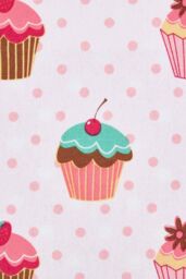 Homescapes Cupcakes Ready Made Eyelet Curtain Pair in Pink - Size: 140 cm width x 229 cm drop - thumbnail 4