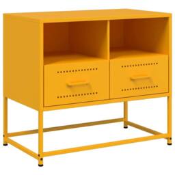 Berkfield Home TV Cabinet Mustard Yellow 68x39x60.5 cm Steel
