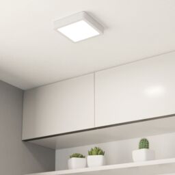 Eglo Fueva 6 Ultra-Slim White Square LED Ceiling Light - thumbnail 1